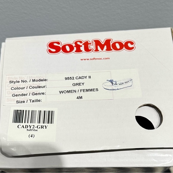 Soft moc moccasins in size 4 in box new never worn . - Picture 5 of 5